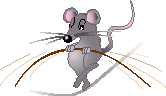 Drawing of a mouse on a cheese wire