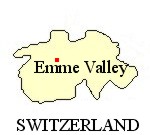 Map of Switzerland showing the canton of the Emme Valley