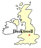 Map of Great Britain showing the location of Berkswell