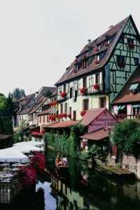 Photograph of a typical Alsace town