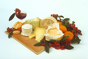 Photograph of the Christmas cheeseboard